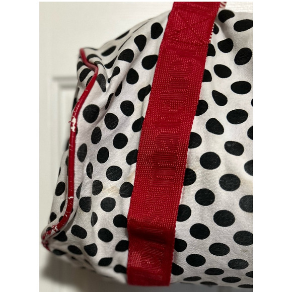 Little Miss Matched Girl's‎ Black Red White Duffel Bag Zipper Closure - Picture 7 of 12